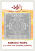 Picture of Arkam Susheela Yantra with lamination - Silver Plated Copper (For relief from domestic problems) - (2 x 2 inches, Silver)