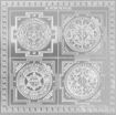 Picture of ARKAM Sarva Aikya Maha Yantra (for Romantic Relationships) - Silver Plated Copper - (6 x 6 inches, Silver)