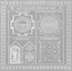Picture of ARKAM Sarva Raksha Badha Nivaran Yantra - Silver Plated Copper (For protection and removal of obstacles) - (6 x 6 inches, Silver)