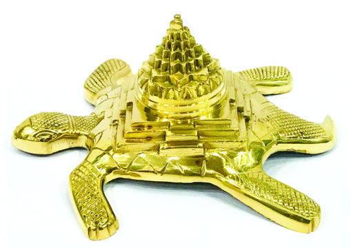Picture of ARKAM Koorma Prishtha Meru Shri Yantra - Brass - for rectifying Vaastu Dosh & for Health, Wealth & Abundance (Kachchap Prishtha Shri Yantra) (17.5 cm)