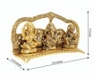 Picture of ARKAM Lakshmi Ganesh Saraswati Idol/ Laxmi Ganesh Saraswati Murti/ Lakshmi Ganesha Saraswati Statue (Size: 5 x 9.5 x 2.5 inches, Color: Antique Golden)