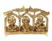 Picture of ARKAM Lakshmi Ganesh Saraswati Idol/ Laxmi Ganesh Saraswati Murti/ Lakshmi Ganesha Saraswati Statue (Size: 6 x 9.5 x 2.75 inches, Color: Antique Golden)