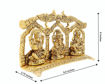 Picture of ARKAM Lakshmi Ganesh Saraswati Idol/ Laxmi Ganesh Saraswati Murti/ Lakshmi Ganesha Saraswati Statue (Size: 6 x 9.5 x 2.75 inches, Color: Antique Golden)