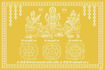 Picture of Arkam Lakshmi Ganesh Saraswati Yantra/ Laxmi Ganesh Saraswati ka Panna/ Laxmi Ganesh Saraswati Copper Photo - Gold Plated Copper (Size: 4 x 6 inches, Golden)