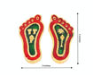 Picture of ARKAM Charan Paduka /Lakshmiji Charan / Lakshmi Feet /Metal Charan Paduka (Size: 3 inches)
