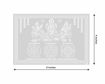 Picture of Arkam Lakshmi Ganesh Saraswati Yantra/ Laxmi Ganesh Saraswati ka Panna/ Laxmi Ganesh Saraswati Copper Photo - Silver Plated Copper (Size: 4 x 6 inches, Silver)