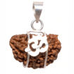 Picture of ARKAM One Mukhi Rudraksha Certified Kaju Dana/ Original 1 Mukhi Rudraksh Kaju Dana/ Natural 1 faced Rudraksha with Silver Pendant (Brown) with Certificate and Puja Instructions