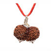 Picture of ARKAM Gauri Shankar Rudraksha Certified/ Original Nepali Gauri Shankar Rudraksh/ Natural Gauri Shankar Rudraksha with Silver Pendant (Brown) with Certificate and Puja Instructions