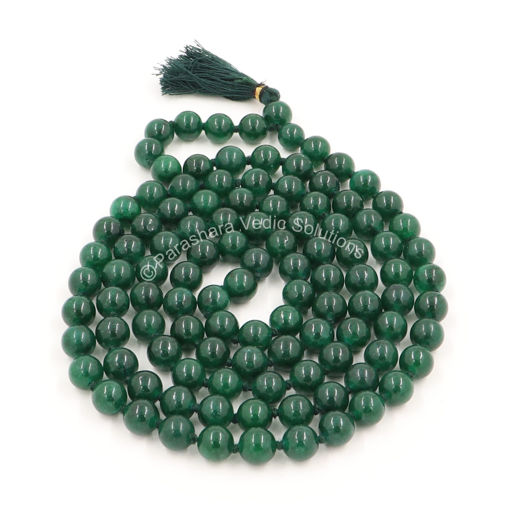 Picture of Arkam Green Hakik Mala/ Green Agate Mala/ Green Hakeek Mala/ Green Stone Mala  (Size: 6mm, Length: 30 inches, Beads: 108+1)