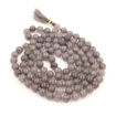 Picture of Arkam Grey Hakik Mala/ Grey Agate Mala/ Grey Hakeek Mala/ Grey Stone Mala  (Size: 8mm, Length: 40 inches, Beads: 108+1)