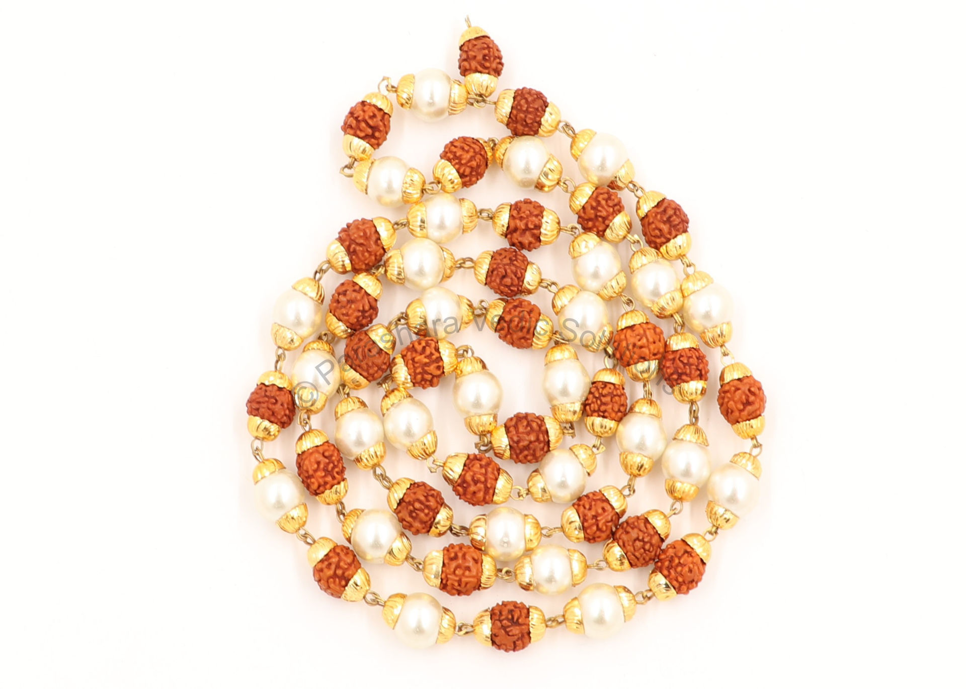 thumbnail image 2 of Premium 5 Mukhi Rudraksha Bead Bracelet – Yoga & Hindu Meditation Wrist Band (Made In UK) 2 of 5