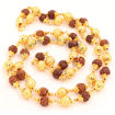 Picture of ARKAM Rudraksh Mala with Gold Metal Capping/ Fancy Rudraksh Mala for Men and Women/ Stylish Rudraksha mala Yellow Cap/ Rudraksh Mala 6mm Original(Size: 6mm, Length: 24 inches)