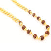 Picture of Arkam Rudraksh Mala with Gold Metal Capping and Chain/ Fancy Rudraksh Mala for Men/ Stylish Rudraksha mala Yellow Cap/ Rudraksh Mala 10mm Original (Size: 10mm, Length: 24 inches)