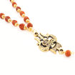 Picture of Arkam Shiv Trishul Pendant and Rudraksha Mala Gold plated Brass/  Rudraksh Mala with Gold Metal Capping/ Fancy Rudraksh Mala for Men and women/ Stylish Rudraksha mala Yellow Cap/ Rudraksh Mala 10mm Original (Size: 10mm, Length: 24 inches)