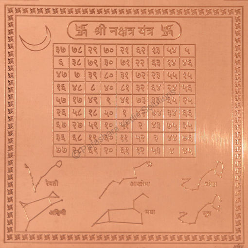 Picture of Arkam Nakshatra Yantra - Copper - (4 x 4 inches, Brown)