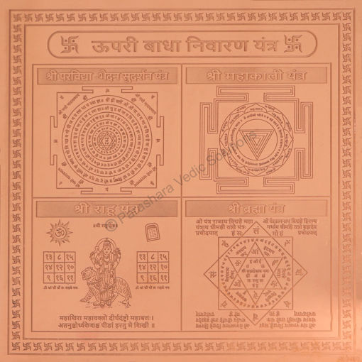 Picture of ARKAM Upari Badha Nivaran Yantra - Copper - (4 x 4 inches, Brown)