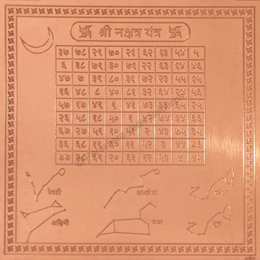 Picture of Arkam Nakshatra Yantra - Copper - (6 x 6 inches, Brown)