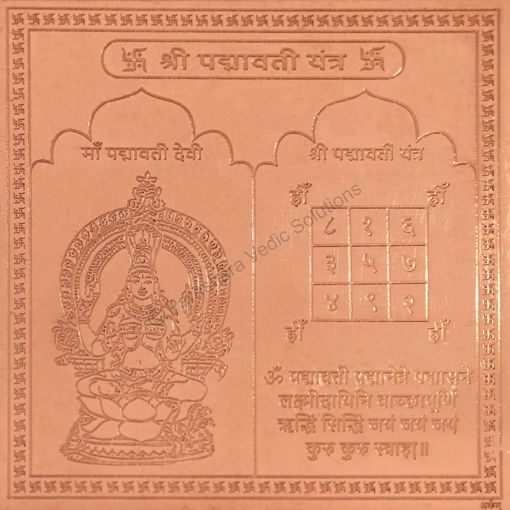 Picture of Arkam Padmavati Yantra / Padmawati Yantra - Copper - (6 x 6 inches, Brown)