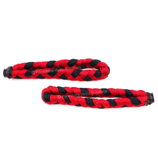 Picture of ARKAM Durga Mahakali Kavach/Mahakali Raksha Kavach/Mahakali Raksha Sutra/Black Red Thread Kavach Bracelet - Set of 2