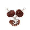 Picture of ARKAM Kalasarpa Dosha Nivaran Kavacha (8 Mukhi, 1 Mukhi, 5 Mukhi Rudraksha) For combating the ill effects of a kalasarpa dosha in the horoscope with Silver Capping and detailed Puja and wearing instructions