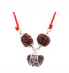Picture of ARKAM Swasthya Vardhak Kavacha (1 Mukhi, 2 Mukhi, 8 Mukhi Rudraksha) Brings mental agility, physical fitness and general well being with Silver Capping and detailed Puja and wearing instructions