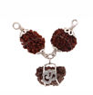 Picture of ARKAM Swasthya Vardhak Kavacha (1 Mukhi, 2 Mukhi, 8 Mukhi Rudraksha) Brings mental agility, physical fitness and general well being with Silver Capping and detailed Puja and wearing instructions