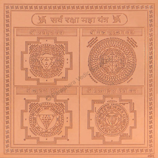 Picture of Arkam Sarva Raksha Maha Yantra - Copper - (4 x 4 inches, Brown)