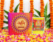 Picture of Arkam Karwa Chauth Puja Kit with Karwa Chauth Thali, Chalni and 16 Shringaar ka Samaan (40+ Items)