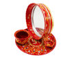 Picture of Arkam Karwa Chauth Puja Kit with Karwa Chauth Thali, Chalni and 16 Shringaar ka Samaan (40+ Items)