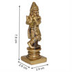 Picture of Arkam Brass Krishna Murti / Krishn Idol / Pital Vishnu Krishna Avatar Statue - Antique Brass For Home / Temple / Office (Height: 7.8 cm, Weight: 110 gms)