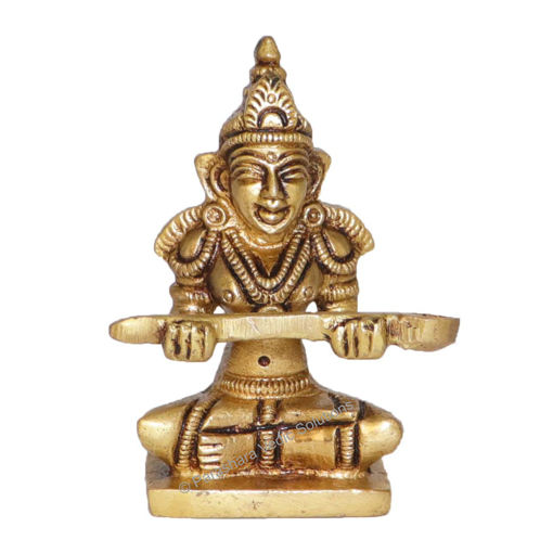 Picture of Arkam Brass Annapurna Murti / Annapoorna Idol / Pital Annapurna Devi Statue - Antique Brass For Home / Temple / Office (Height: 7.3 cm, Weight: 180 gms)