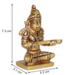 Picture of Arkam Brass Annapurna Murti / Annapoorna Idol / Pital Annapurna Devi Statue - Antique Brass For Home / Temple / Office (Height: 7.3 cm, Weight: 180 gms)