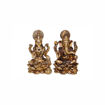 Picture of Arkam Brass Lakshmi Ganesh Murti / Laxmi Ganesh Idol / Pital Lakshmi Ganpati Statue (Set of 2) - Antique Brass For Home / Temple / Office (Height: 2.9 cm, Weight: 28 gms)