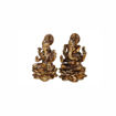 Picture of Arkam Brass Lakshmi Ganesh Murti / Laxmi Ganesh Idol / Pital Lakshmi Ganpati Statue (Set of 2) - Antique Brass For Home / Temple / Office (Height: 2.9 cm, Weight: 28 gms)