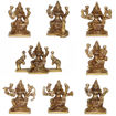Picture of Arkam Brass Ashthalakshmi Murti / Asht Laxmi Idol / Pital Asht Lakshmi Statue (Set of 8) - Antique Brass For Home / Temple / Office (Height: 6.5 cm, Weight: 1700 gms)
