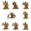Picture of Arkam Brass Ashthalakshmi Murti / Asht Laxmi Idol / Pital Asht Lakshmi Statue (Set of 8) - Antique Brass For Home / Temple / Office (Height: 6.5 cm, Weight: 1700 gms)