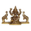 Picture of Arkam Brass Gaj Lakshmi Murti / Gaja Laxmi Idol / Pital Ashthalakshmi Statue - Antique Brass For Home / Temple / Office (Height: 6.5 cm, Weight: 280 gms)