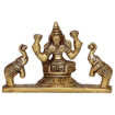 Picture of Arkam Brass Gaj Lakshmi Murti / Gaja Laxmi Idol / Pital Ashthalakshmi Statue - Antique Brass For Home / Temple / Office (Height: 6.5 cm, Weight: 280 gms)