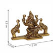 Picture of Arkam Brass Gaj Lakshmi Murti / Gaja Laxmi Idol / Pital Ashthalakshmi Statue - Antique Brass For Home / Temple / Office (Height: 6.5 cm, Weight: 280 gms)