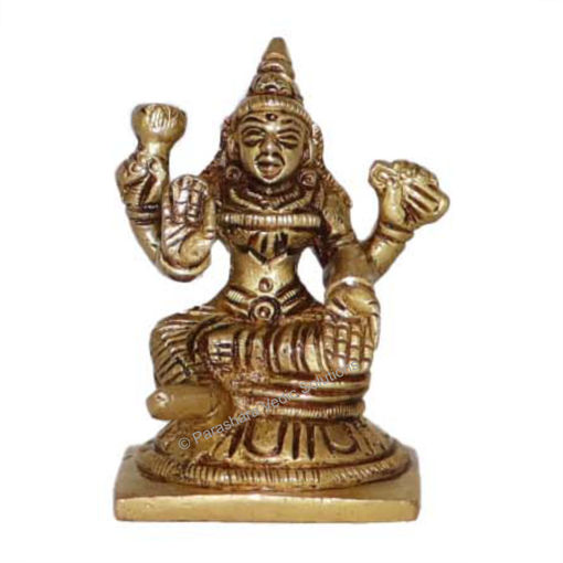 Picture of Arkam Brass Asihwarya Lakshmi Murti / Aishwarya Laxmi Idol / Pital Ashthalakshmi Statue - Antique Brass For Home / Temple / Office (Height: 6.5 cm, Weight: 190 gms)