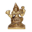 Picture of Arkam Brass Asihwarya Lakshmi Murti / Aishwarya Laxmi Idol / Pital Ashthalakshmi Statue - Antique Brass For Home / Temple / Office (Height: 6.5 cm, Weight: 190 gms)