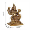 Picture of Arkam Brass Asihwarya Lakshmi Murti / Aishwarya Laxmi Idol / Pital Ashthalakshmi Statue - Antique Brass For Home / Temple / Office (Height: 6.5 cm, Weight: 190 gms)