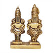 Picture of Arkam Brass Vitthal Rukmini Murti / Vitthal Rukmani Idol / Pital Panduranga Rukmini Statue - Antique Brass For Home / Temple / Office (Height: 8 cm, Weight: 280 gms)