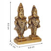 Picture of Arkam Brass Vitthal Rukmini Murti / Vitthal Rukmani Idol / Pital Panduranga Rukmini Statue - Antique Brass For Home / Temple / Office (Height: 8 cm, Weight: 280 gms)